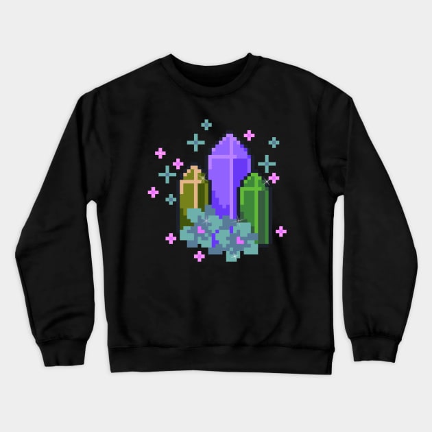 crystals Crewneck Sweatshirt by WitchyAesthetics
